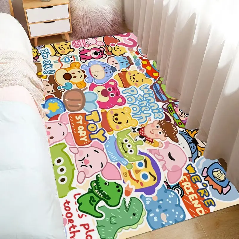 Bathmat Decorative Rug Cute Cartton Floor Mat for Children Kids Washable Doormat Anti-Slip Bedroom Living Room Carpet Multiple Sizes