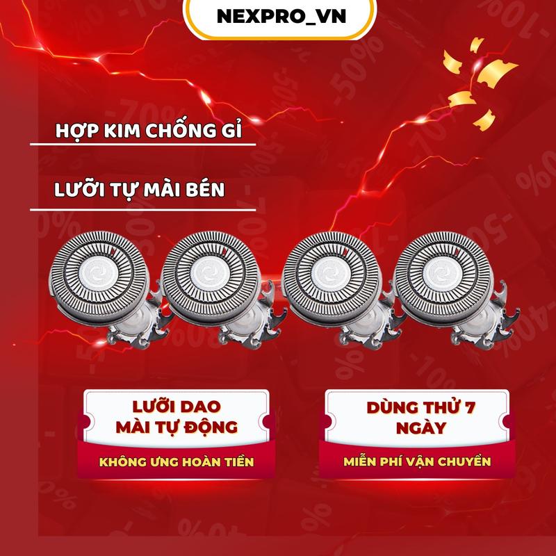 Combo 4 lưỡi cạo râu dành cho máy nexpro , mini6 và 585 - tiện lợi Skincare Nữ