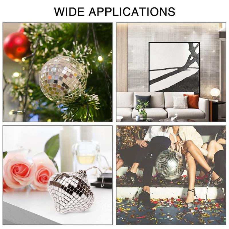 Product Introduction of Self-adhesive Mosaic Mirror Sticker, 1 Roll Creative Decoration Mirror Sticker, DIY Decorative Sticker for Home Living Room Bedroom, Ornaments 7