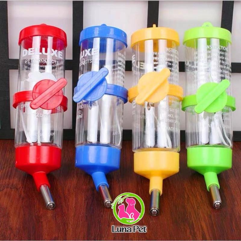 Bình nước treo chuồng cho chuột hamster Luna Pet BN04 - Bình nước găn chuồng tự động 125ml cho Hamster / Thỏ / Sóc