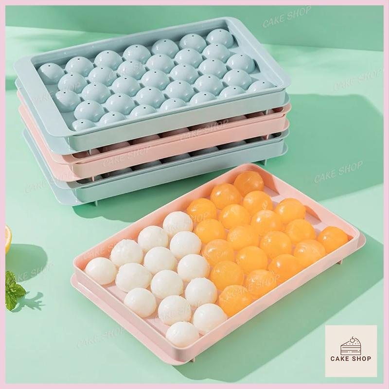 Khay Làm Đá 33 Viên Bi Tròn Cheese ball Khuôn Nhựa Làm Đá Làm Thạch Rau Câu