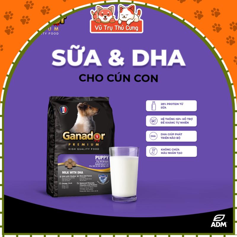 Thức ăn hạt Ganador Puppy Sữa & DHA cho chó con 400g