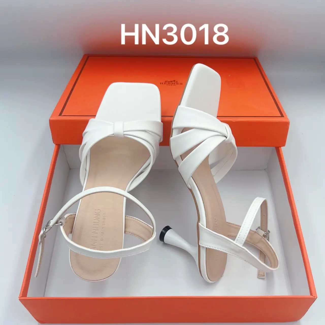 Giày dép cao gót SENSINI BISIZE(34-43) 3 quai chéo hậu sanđal cao 5cm, 7cm MS(HN3016)