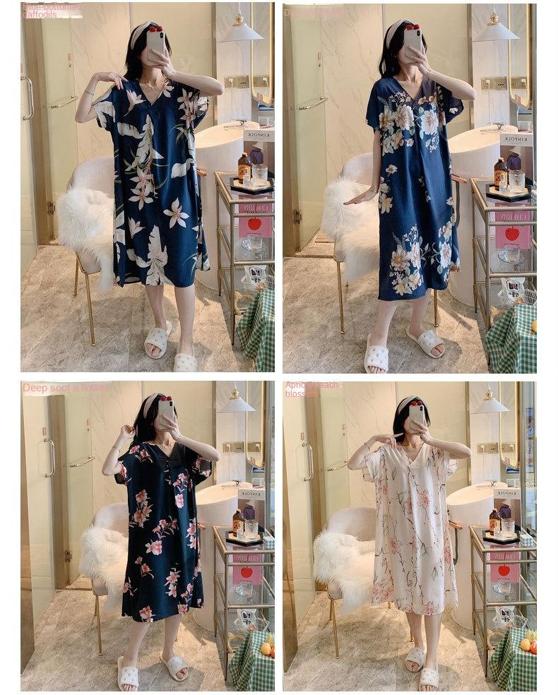 Product Introduction of Váy Ngủ Cotton Và Lụa, Dành Cho Nữ, K42, Hàng Mới Về Mùa Hè, Ngắn Tay, Đồ Ngủ In Hình Hoạt Hình, Phong Cách Hàn Quốc, Cỡ Lớn, Dáng Rộng Vừa Vặn, Đồ Mặc Ở Nhà Bằng Lụa Cotton, Hợp Xu hướng 10