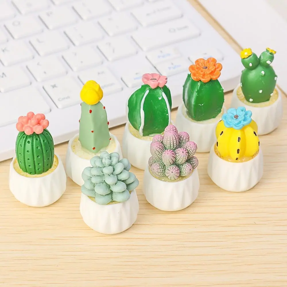 1Pc Mini Delicate 8 Styles Simitation Green Bonsai Decoration Cute Cactus Potted High Quality Home Office Ornament