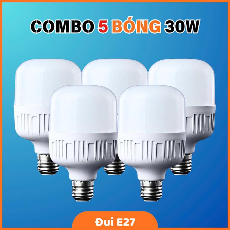 Combo 5 Bóng Đèn Led 30W. Đèn Led Tiết Kiệm Điện. Bảo Hành Lỗi 1 Đổi 1