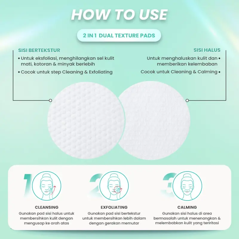 Hanasui Ceramide Probiotics Clear Pad - Kapas 2in1 Eksfoliasi Lembut Perbaiki Skin Barrier Mencerahkan  dan Angkat Sel Kulit Mati Komedo Wajah Perawatan 7