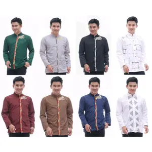 KOKO BORDIR BAJU MUSLIM DEWASA KOKO MODERN Katun Kancing
