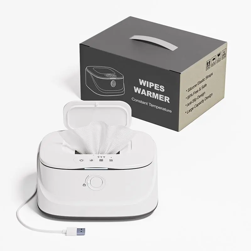Portable Wipes Warmer, USB Plug & Play Wipes Heater with Night Light, Wipes Warmer for Home & Travel, Baby Essentials, Newborn Baby Essentials