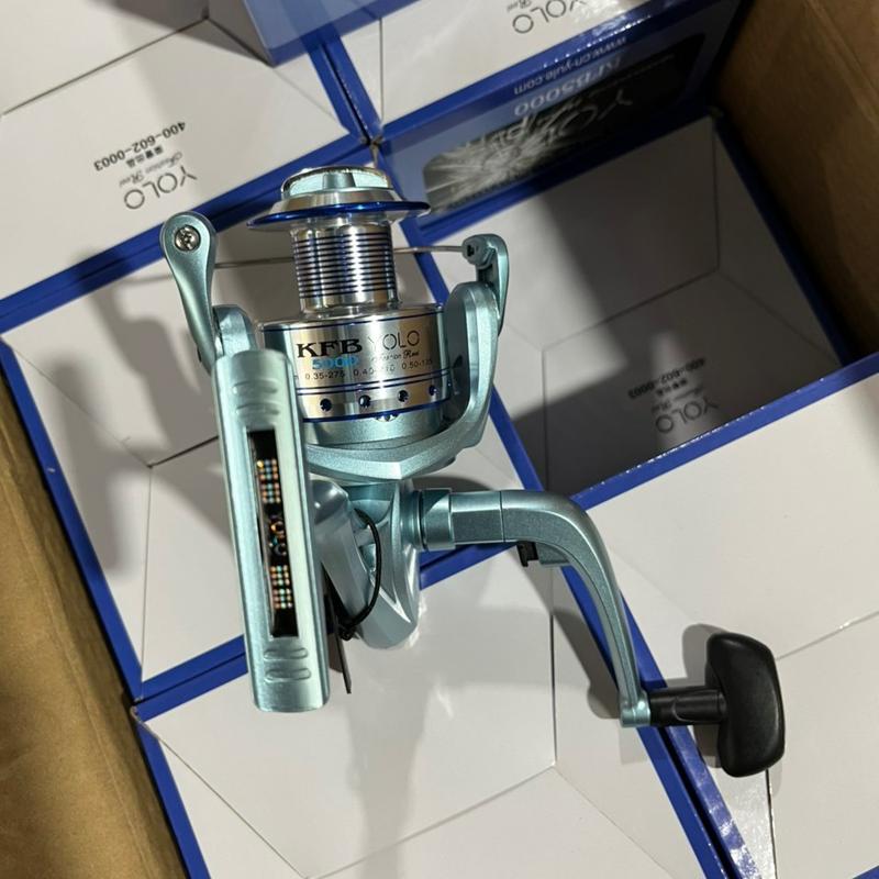 Máy câu cá Yolo KFB. Máy câu lure máy câu đứng tay quay kim loại Bắt Cá Fishing