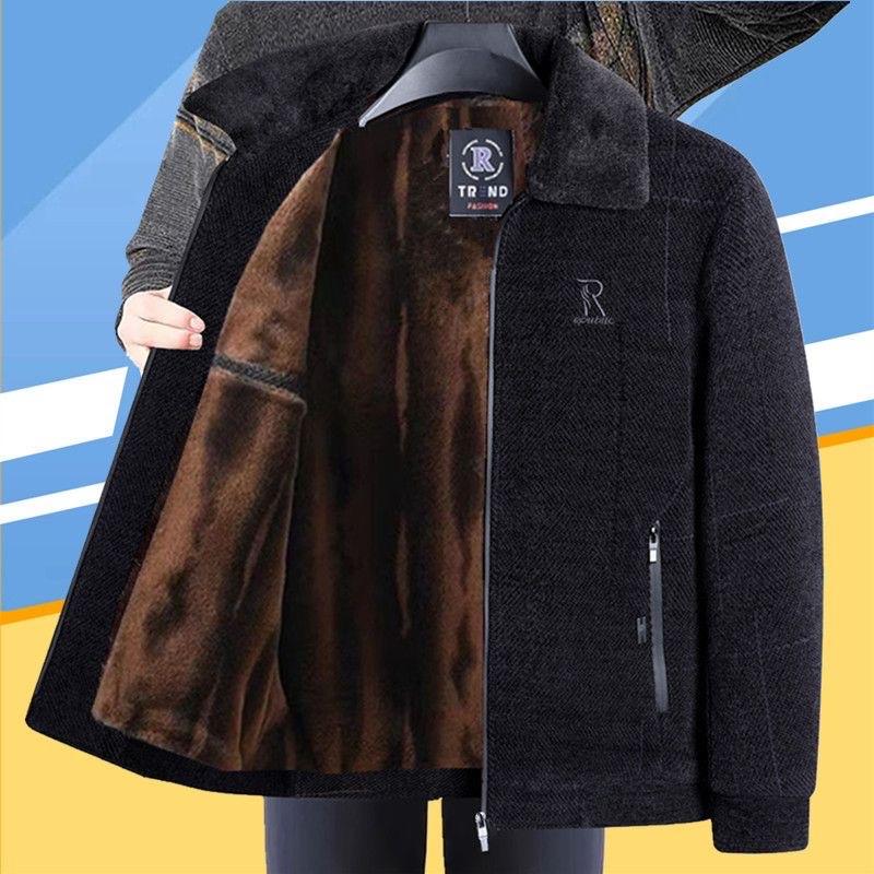 Áo khoác dạ lót lông trung niên tặng bố Nam