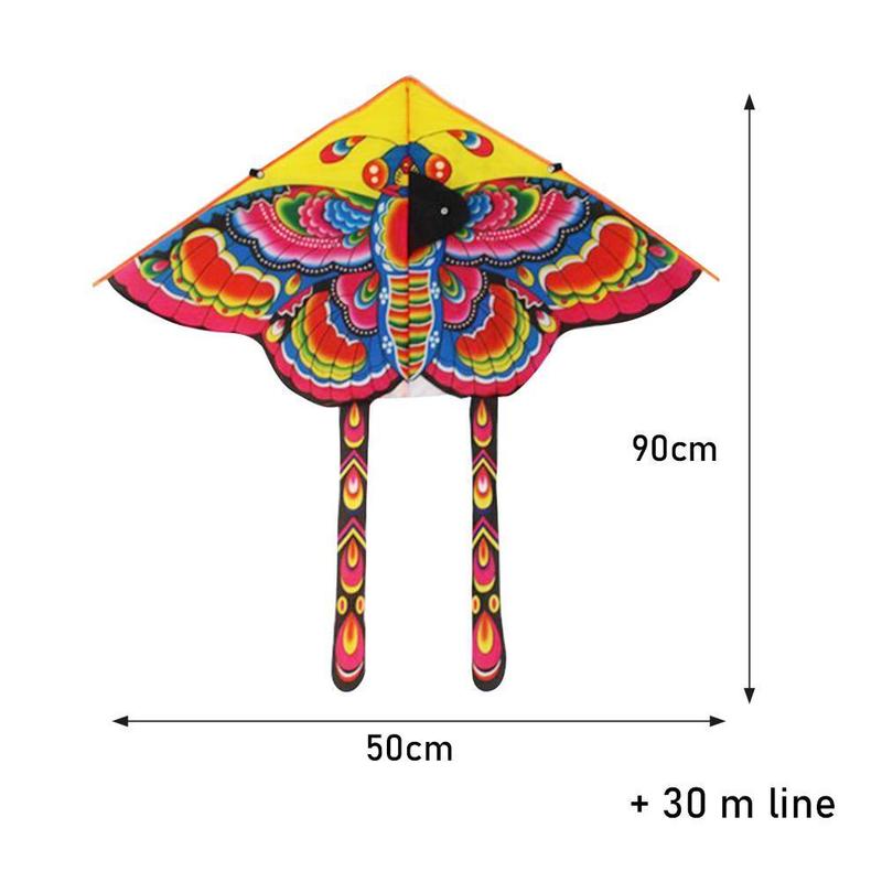 Product Introduction of 90*50cm Colorful Butterfly Kite Kids Kite Family Interactive Outdoor Toys Outdoor Play Flying 0