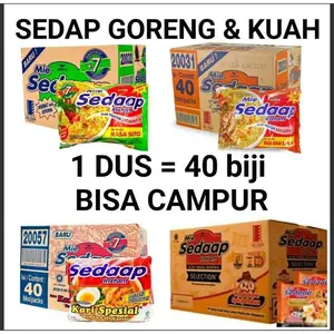 MIE INSTAN SEDAP MIE SEDAAP KUAH/GORENG 1 Dus bisa mix Food Noodles