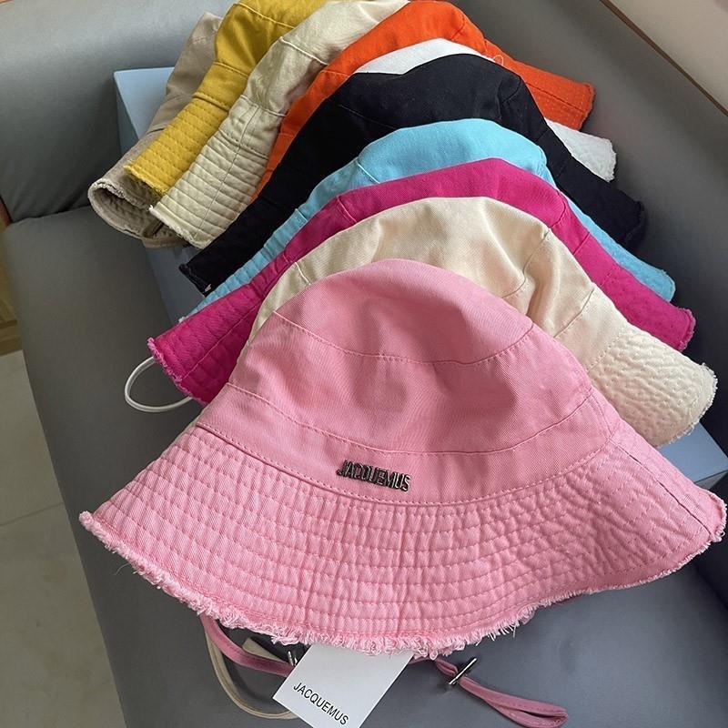 JACQUEMUS Washed Faux Fringe Wide Brim Sun Protection  display picture 1