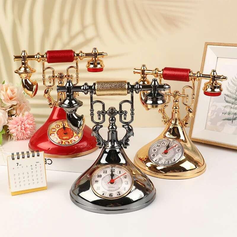 Product Introduction of Small Alarm Clock European Retro Pendulum Creative Timekeeper Desop Ornament For Home Room Bedside Decoration 0