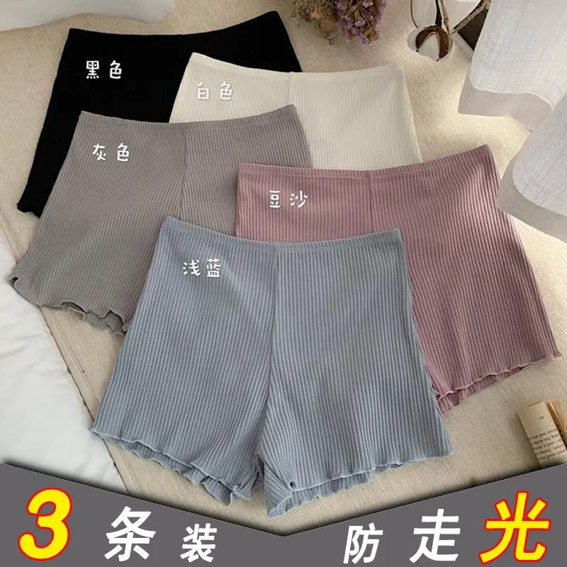 Quần An Toàn, JK, Quần Đùi Đáy Chống Lộ, Dành Cho Phụ Nữ, Mỏng Mùa Hè, Có Thể Mặc Ngoài Trời, Chất Liệu Lụa Lạnh Quần Đùi Ngắn, Thích Hợp Cho Học Sinh, Phiên Bản Dáng Rộng Rãi, Thích Hợp Cho Cô Gái Đầy Đặn Women