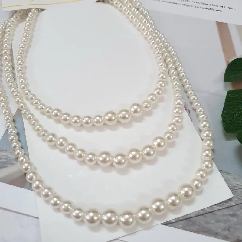 ￼[Phụ kiện áo dài] Chuỗi Vòng cổ Ngọc Trai Nhân Tạo phong cách tiểu thư 4