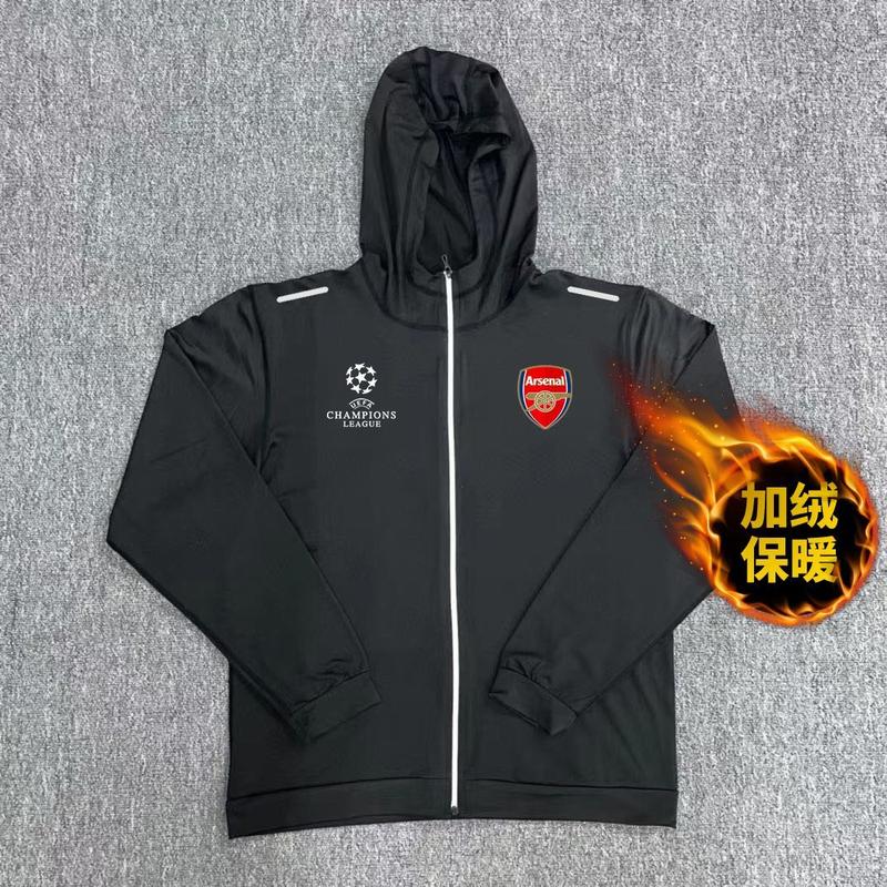 Áo Khoác Mùa Thu, Giải Ngoại Hạng Anh, Barcelona, Real Madrid, Manchester City, Trang Phục Tập Luyện Bóng Đá, Lông Cừu Giữ Nhiệt Nhanh Khô Thể Thao, Trang Phục Chạy Bộ Thể Dục 1