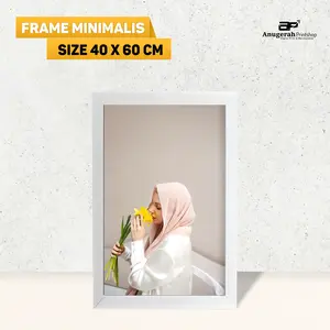 [DOUBLE PACKING ] CETAK FOTO 16R+ Atau 40X60 CM FRAME FIBER TANPA KACA (WALLDECOR / HIASAN DINDING / WEDDING GATE / PREWEDDING) Modern Dipasang di Dinding