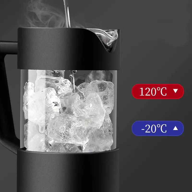Durable Transparent Coffee Pot, 1 Count French Press Coffee Maker, Reusable Tea Filter Pot For Home Use 5