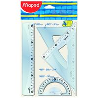 Gambar Maped Penggaris Essentials Medium set - 4 pcs - Spesifikasi dari Maped Store Kota Administrasi Jakarta Timur 3 Tokopedia