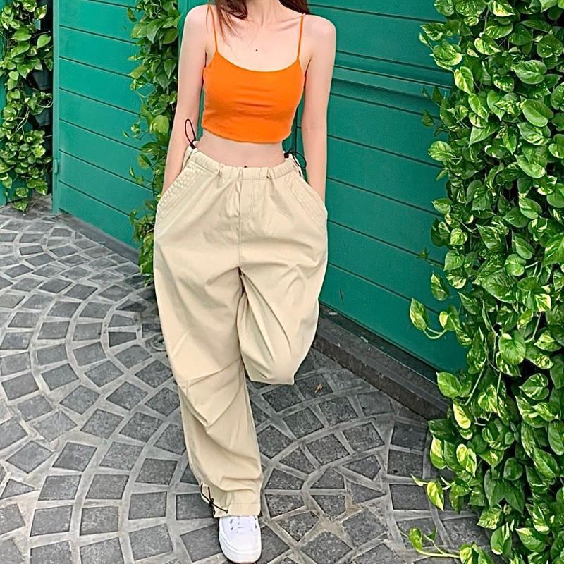 SALE MỞ BÁN quần ống rộng viền chỉ nổi LIME