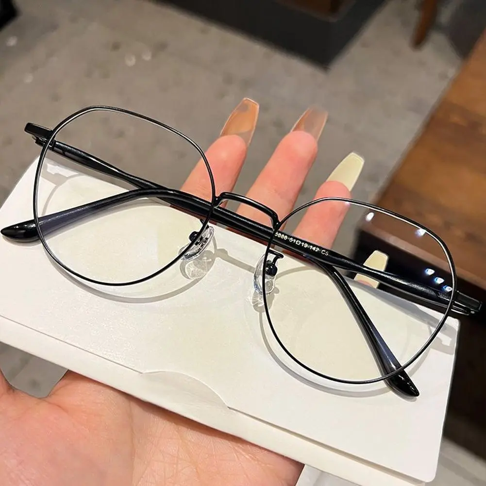 Fashion Glasses Women Korean Style Metal Large Frame Glasses Accessories