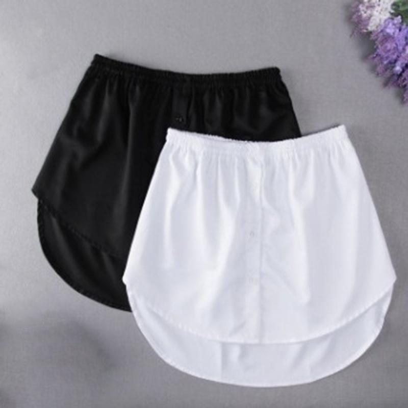 Underskirt Tidak Teratur, untuk Wanita, Mini, Diperbuat daripada Kapas, Skirt Palsu, dengan Ekor, Boleh Ditanggalkan, Labuh Blaus, Labuh Pemanjal Skirt Berpetak, Aksesori Pakaian 4