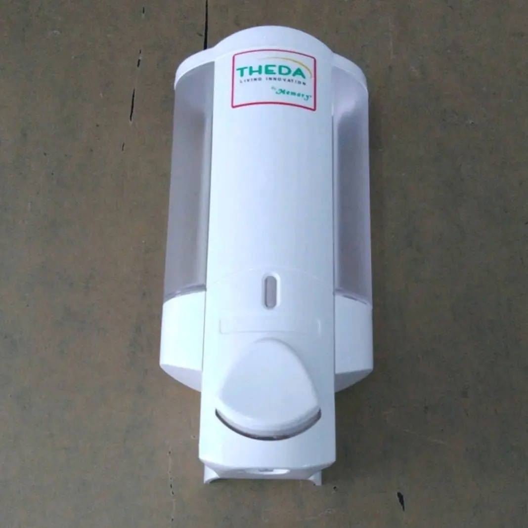 Tempat Sabun Cair Tempel Dinding Model Single Kapasitas 300 ml - Putih - Plastik, Dispenser