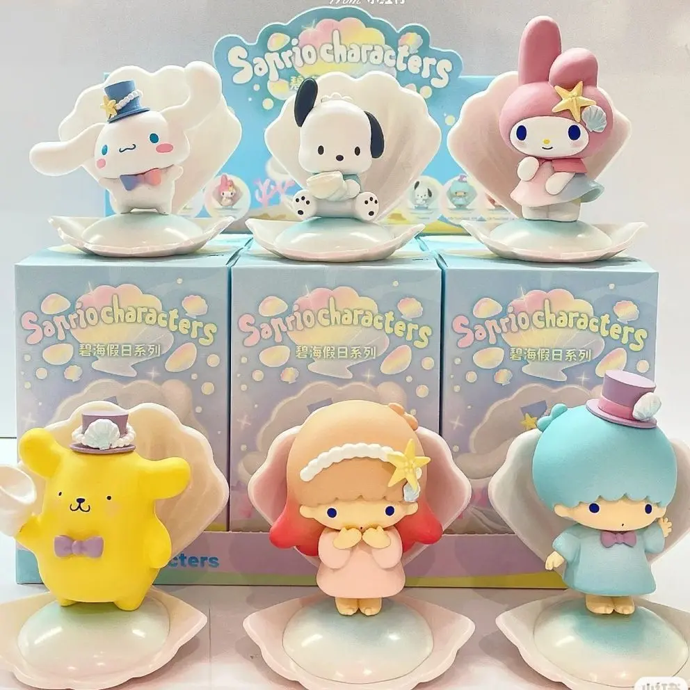 Sanrio Blind Box Bihai Holiday Melody Clow M Cinnamoroll Babycinnamoroll Handmade Toy Desktop Decoration Girls' Gifts