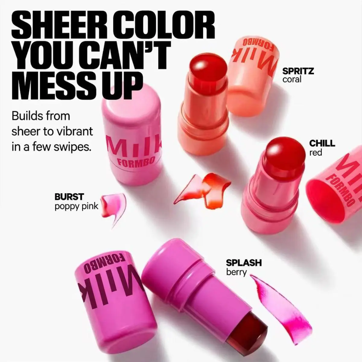 3-In-1 Cheek Lip Tinted Moistured Blush Milk Makeup Water Jelly Tint Cheek Lip Brighten Cream Stick Matte Contour Makeup