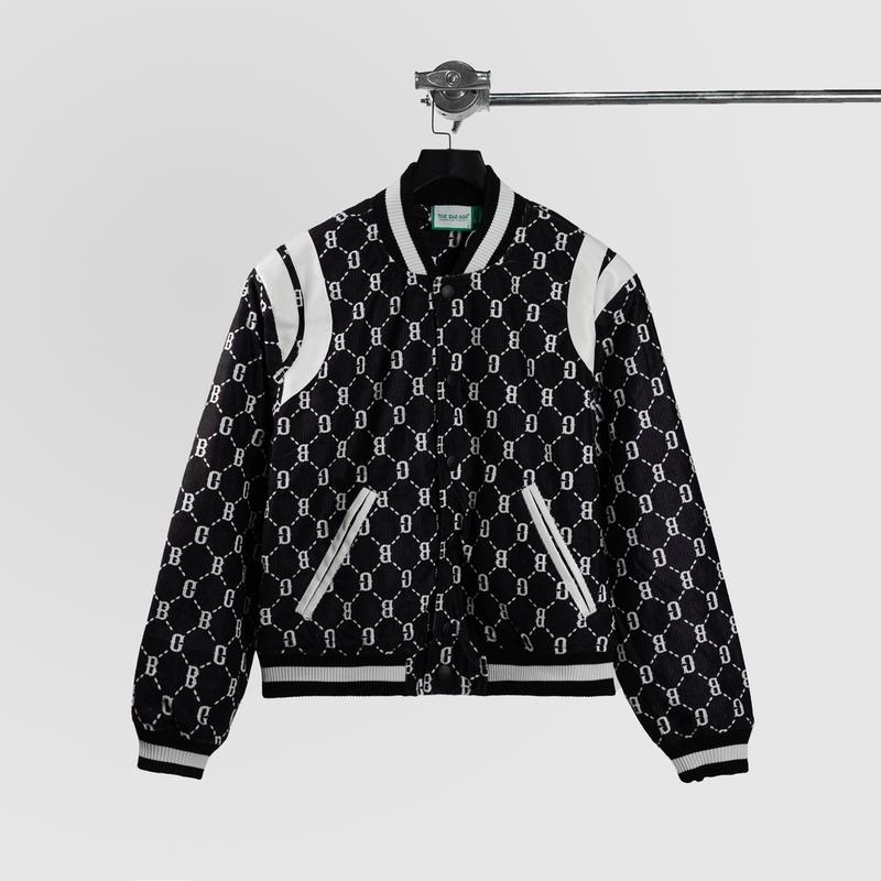 Áo khoác crop bomber varsity jacket The Bad God Monogram