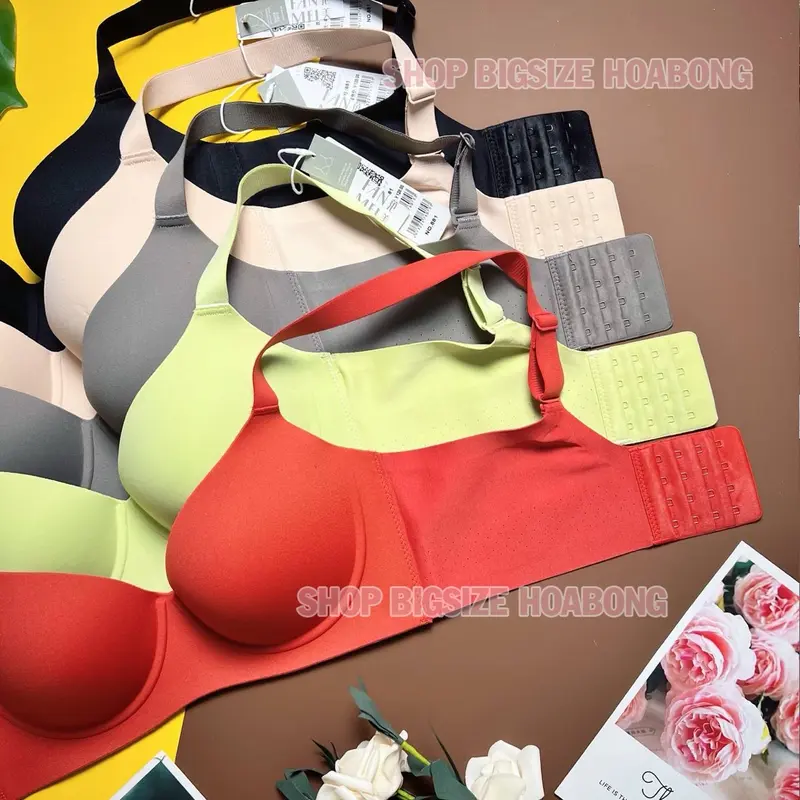 [881C] Áo Lót BigSize Su Non Cao Cấp Mút Mỏng Có Gọng Định Hình Bản To Che Khuyết Điểm Lưng Tạo Khe Nâng Chống Xệ Đẹp Nữ Bra Nhung aolot 4