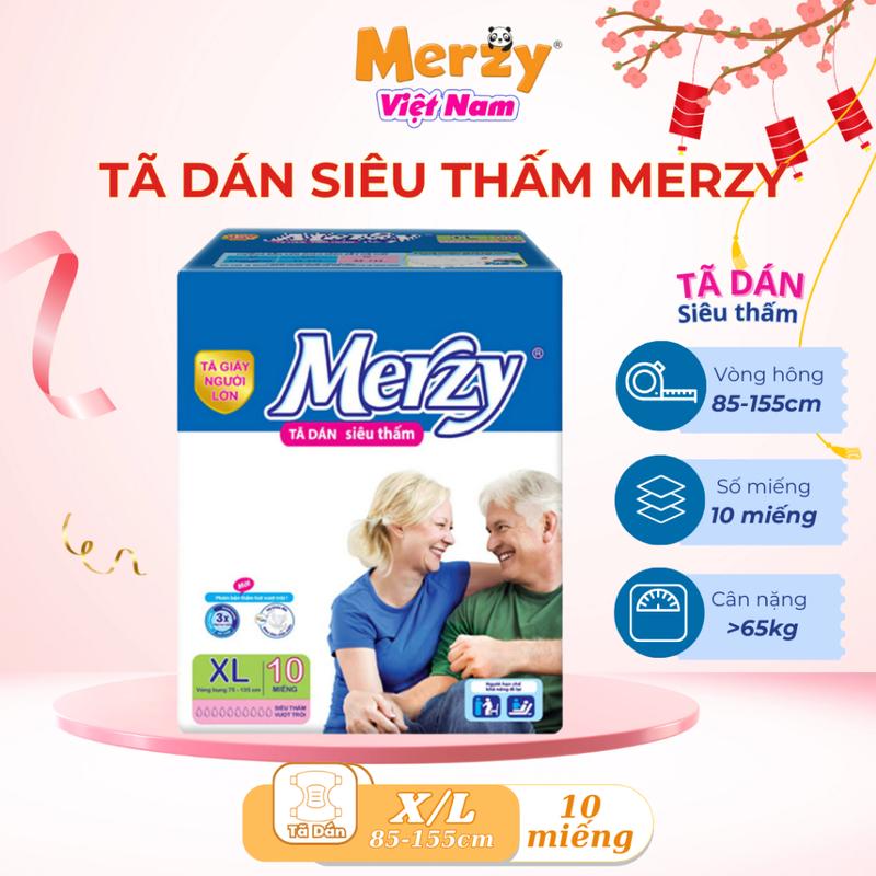 Bỉm già Dán Merzy size XL 10 miếng Women Nữ
