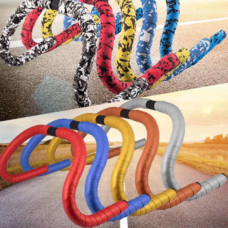 Product Introduction of Bicycle Handlebar Tape Eva Grips Sponge Bike Handle Grip Tape Cycling Anti-slip Handlebar Bar Tape Raod Bike Multi Camoflague 20