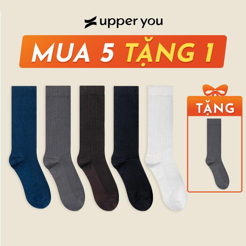  Tất Vớ Nam Cổ Cao Bamboo Sợi Tre UPPER YOU Mềm Mại Thoáng Khí Khử Mùi Mát Lạnh - SNM3001 SNM4005 