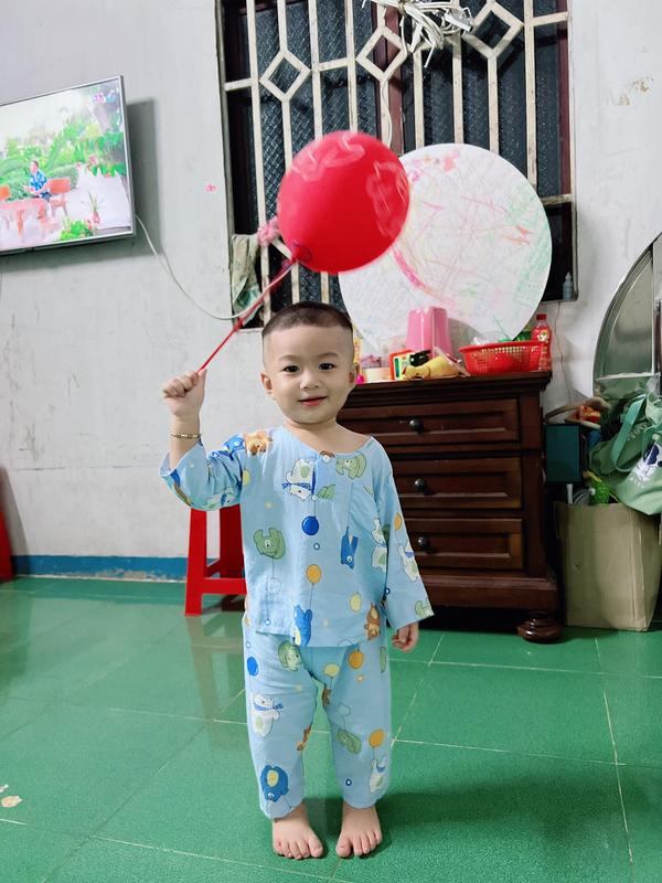 Bộ Tole/lanh Tay Dài Quần Dài Cổ Tròn bé trai (5-58kg Đã trừ hau - Giao màu ngẫu nhiên) tay day  cho trai 8