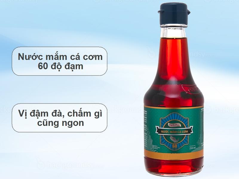  Nước mắm cá cơm 60 độ đạm Hạnh Phúc chai  250ml  