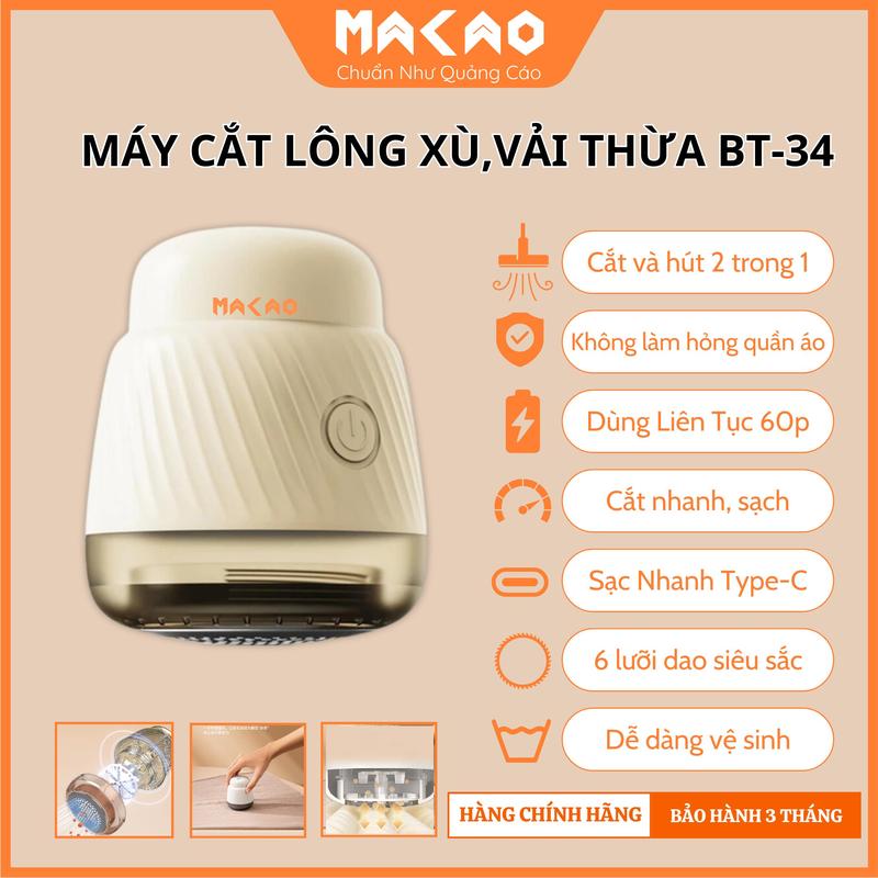 Máy Cắt Lông Xù, Vải Thừa MACAO KF-96 Cắt Và Hút 2 Trong 1, Cắt Lông Xù Trên Quần Áo, Chăn, Gối, Không Làm Hỏg Vải, Cắt Nhanh, Làm Sạch, Dễ Dàng Vệ Sinh, 6 Lưỡi Thép Không Gỉ, Nhỏ Gọn, Dễ Dàng Sử Dụng 0