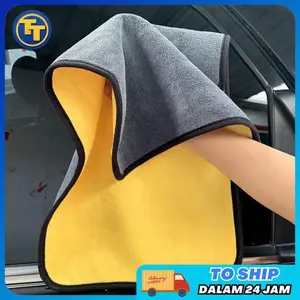 [TesoTeam]Kain Lap Microfiber Mobil Kuning Hitam/30*30cm/Car Handuk Pembersih Mobil Handuk Penyerap Handuk Mewah Dua Sisi Handuk Pembersih Mobil Dua Sisi Pelvet Karang Kuning Mewah Penyerap Efektif