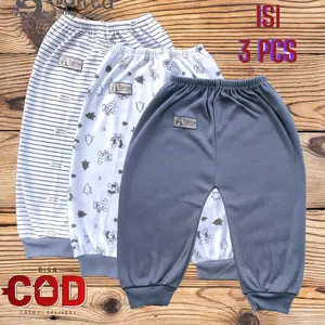 3 Pcs Celana Panjang Bayi Newborn Seri katun Perempuan
