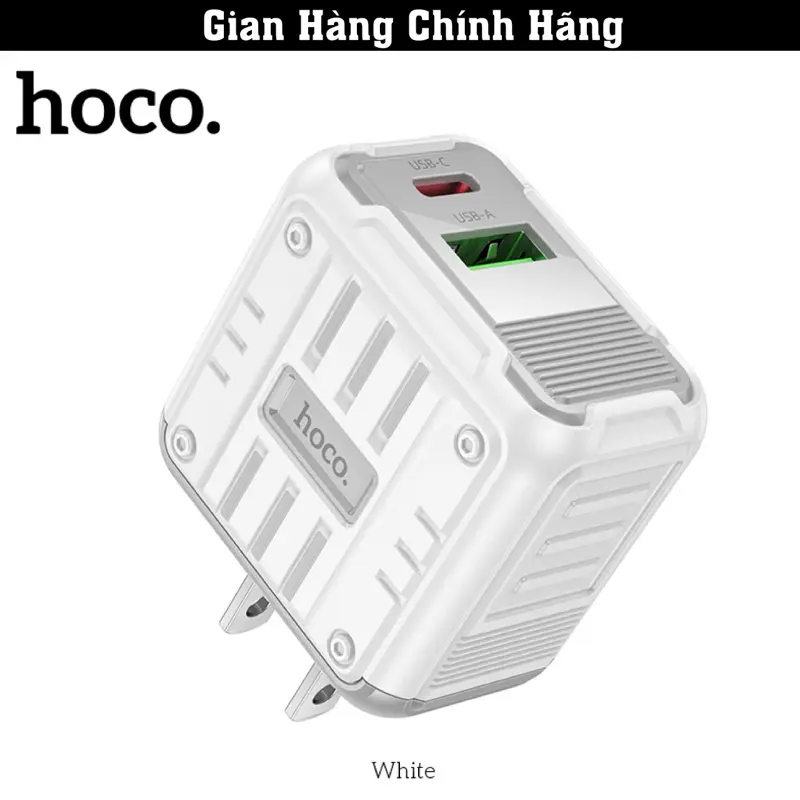 Củ Sạc Nhanh 20W Hoco C135, 2 Cổng Sạc Nhanh PD 20W / QC 3.0, Thiết Kế Đẹp, Nhỏ Gọn, Sạc Nhanh Ổn Định, Bền Bỉ, Bảo Hành 12 Tháng Chính Hãng Hoco Phụ Kiện