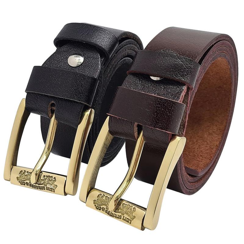 [Dài 130cm] Thắt lưng nam da bò cao cấp DHM-321 | Khoá kim đầu đồng nguyên khối xoay 360 | Bảo hành 12 tháng