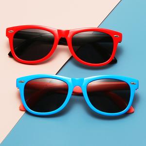 แว่นกันแดดเด็ก บล็อคสี มิ Ding แฟชั่นบุคลิกภาพ เท่ ป้องกันรังสี กันลม กันฝุ่น ป้องกันรังสียูวี