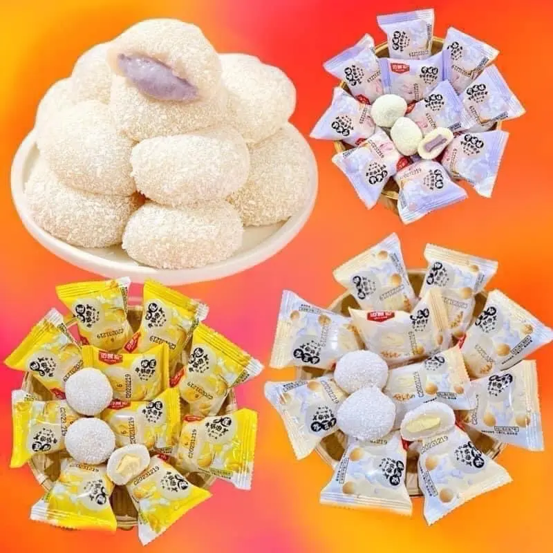 MOCHI KEM LẠNH PHỦ DỪA THƠM BÉO 5 VỊ XOÀI BƠ ĐẬU NÀNH KHOAI MÔN SẦU RIÊNG Cake Kiwi không không không không