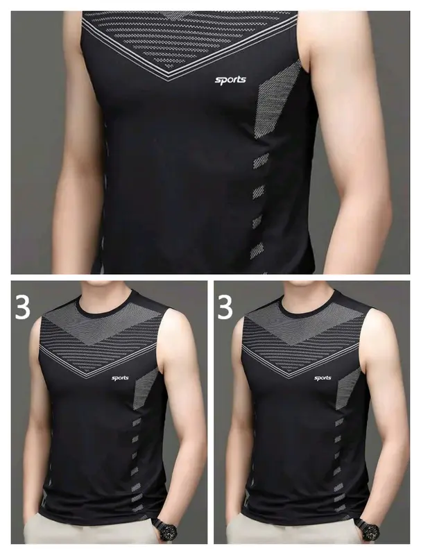 Combo 3 áo, combo 4 áo: Áo ba lỗ thoáng mát thấm hút mồ hôi làm từ chất liệu thun lạnh, in 5D. 7