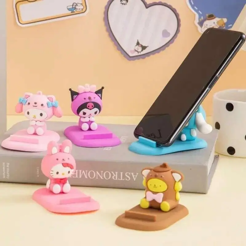 Sanrio Kuromi Creative  Cinnamoroll Desop Jewelry Phone Stand is suitable for all types of phones.
