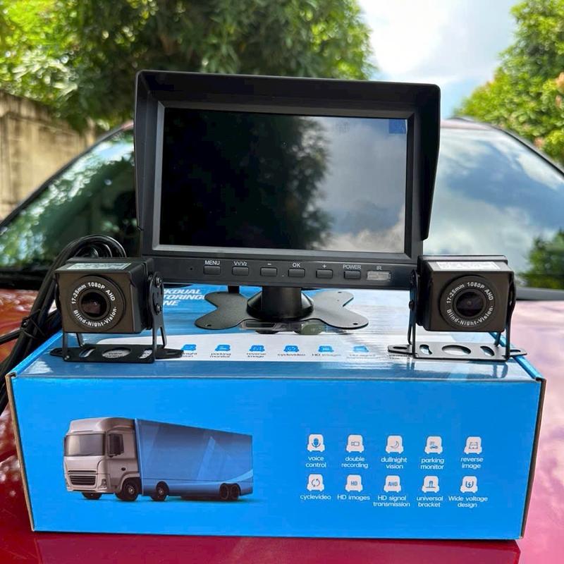 ￼Bộ Camera hành trình xe tải TR05plus mắt rời màn 7 inch điện 12-24V dây 15 mét | Đại Việt Auto