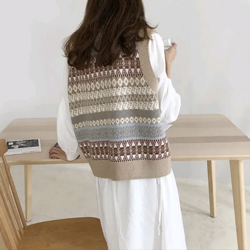 M FESYEN PINA KOREAN VEST OVERSIZE OUTER WANITA JUMBO VEST KOREAN STYLE ROMPI RAJUT WANITA KOREA OOTD KOREAN STYLE OUTER KOREA VEST RAJUT OUTFIT WANITA KEKINAN Y2K KNITWEAR VEST IMPORT KOREA JUMBO OUTER SEKOLAH FASHION KOREA VINTAGE AESTHETIC PINTEREST 6