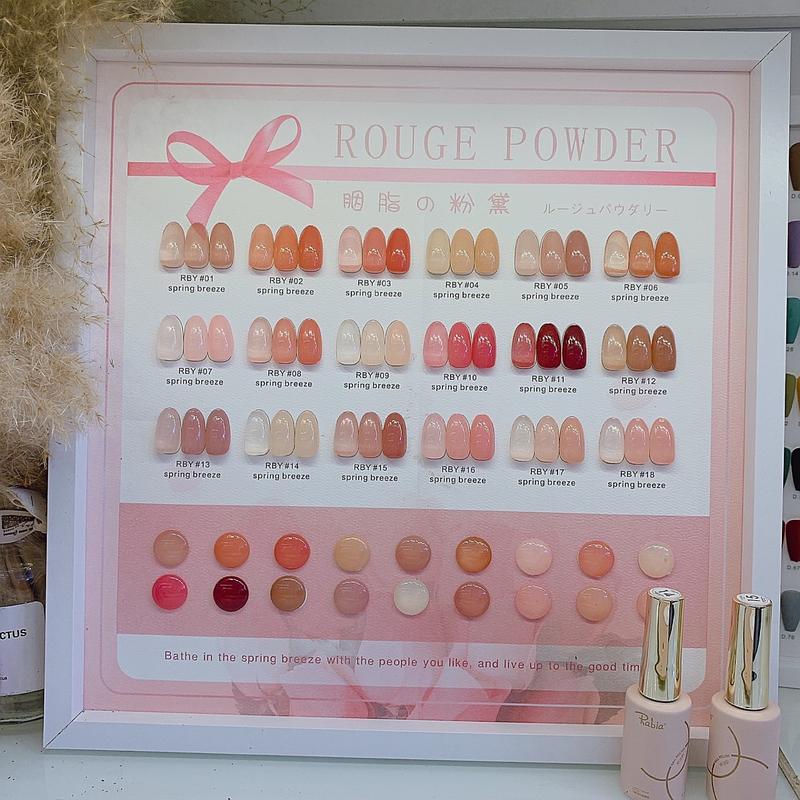 Set Sơn Gel Nail Tone Thạch 18 Màu Nail Tone Hồng - Kèm Bảng Khung Gỗ Đẹp - Sơn Gel Ngành Nail - Nữ